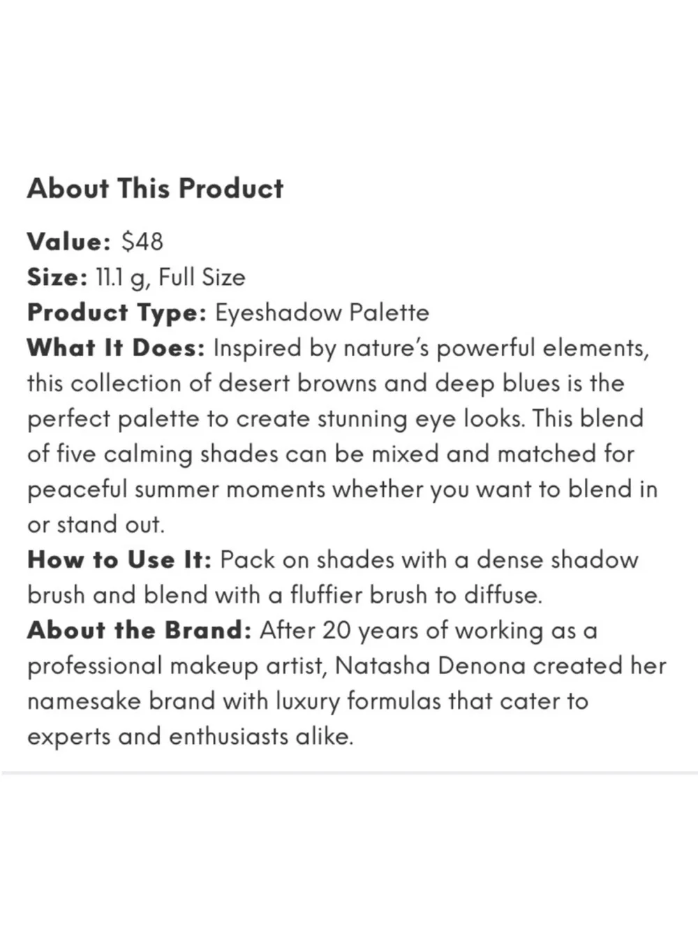 NATASHA DENONA FEZ EYESHADOW PALETTE